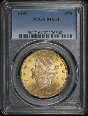 Obverse of this 1895 Liberty Head $20 Type 3 PCGS MS-64