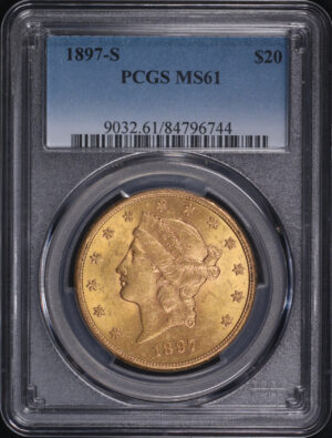 Obverse of this 1897-S Liberty Head $20 Type 3 PCGS MS-61