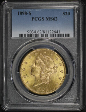 Obverse of this 1898-S Liberty Head $20 Type 3 PCGS MS-62