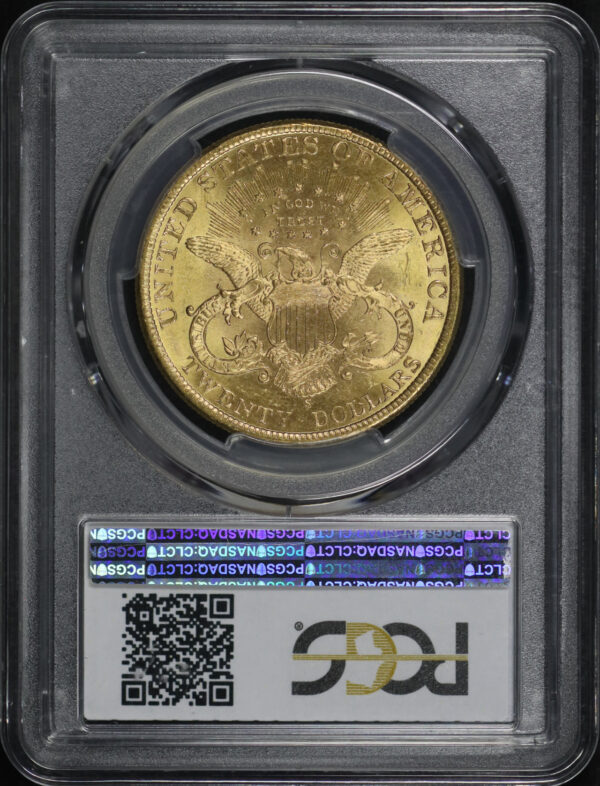 Reverse of this 1898-S Liberty Head $20 Type 3 PCGS MS-62