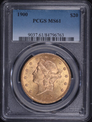 Obverse of this 1900 Liberty Head $20 Type 3 PCGS MS-61