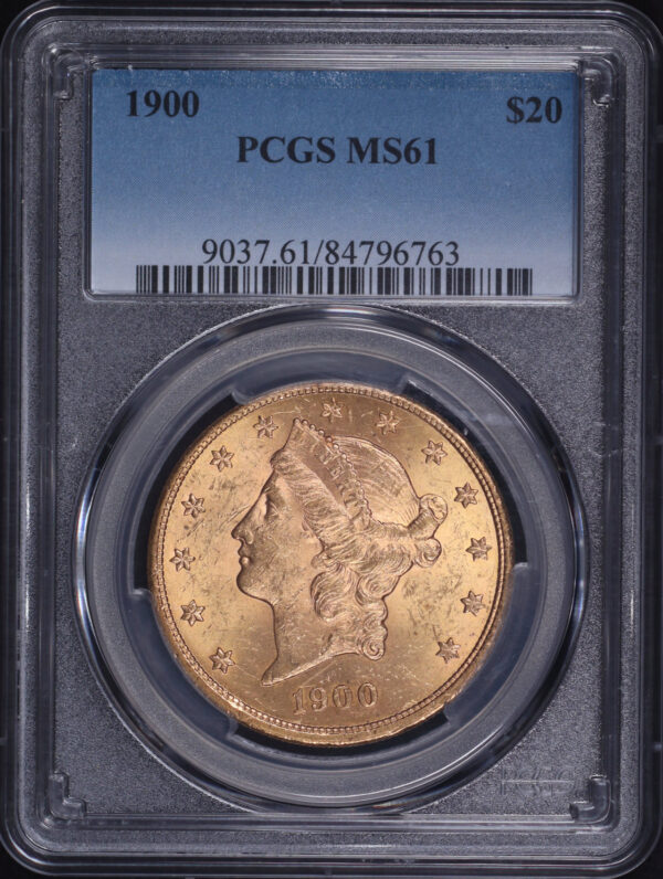 Obverse of this 1900 Liberty Head $20 Type 3 PCGS MS-61