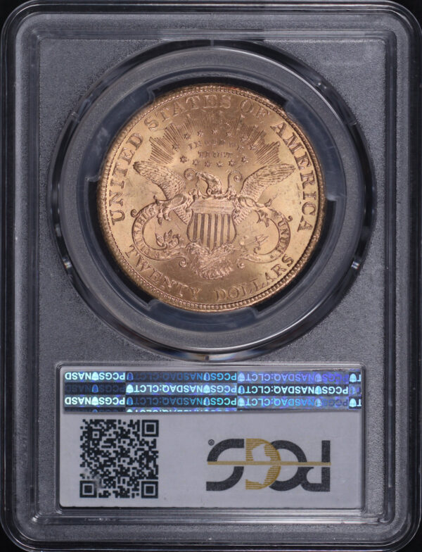 Reverse of this 1900 Liberty Head $20 Type 3 PCGS MS-61