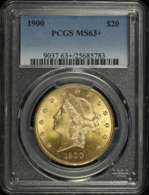 Obverse of this 1900 Liberty Head $20 Type 3 PCGS MS-63+