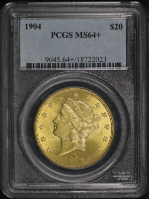 Obverse of this 1904 Liberty Head $20 Type 3 PCGS MS-64+
