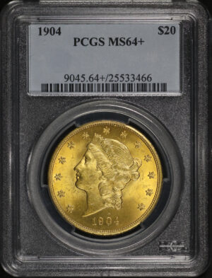 Obverse of this 1904 Liberty Head $20 Type 3 PCGS MS-64+