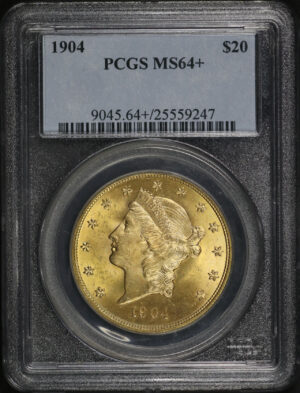 Obverse of this 1904 Liberty Head $20 Type 3 PCGS MS-64+
