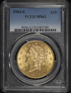 Obverse of this 1904-S Liberty Head $20 Type 3 PCGS MS-62