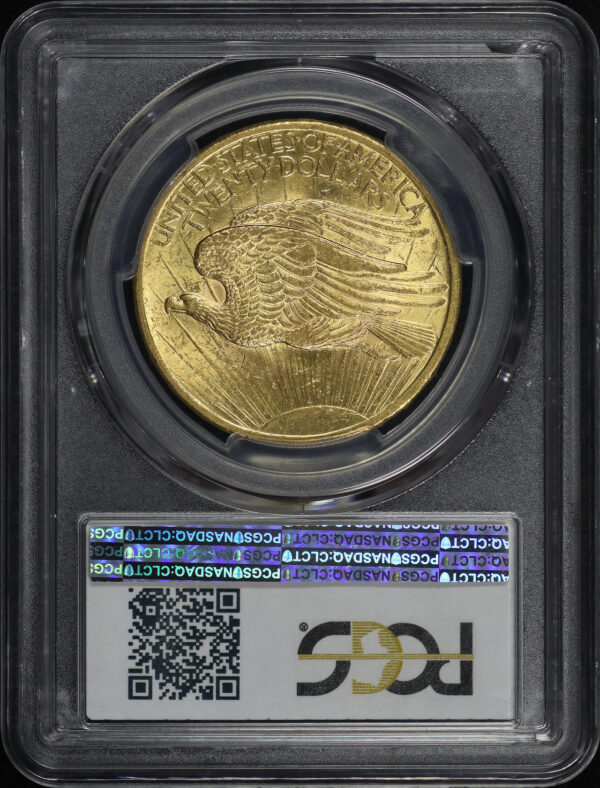 Reverse of this 1907 St. Gaudens $20 Saint-Gaudens PCGS MS-63