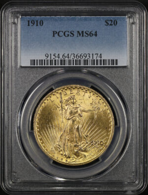 Obverse of this 1910 St. Gaudens $20 PCGS MS-64