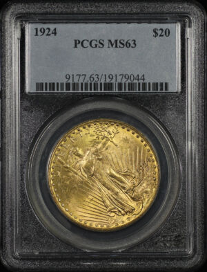 Obverse of this 1924 St. Gaudens $20 PCGS MS-63