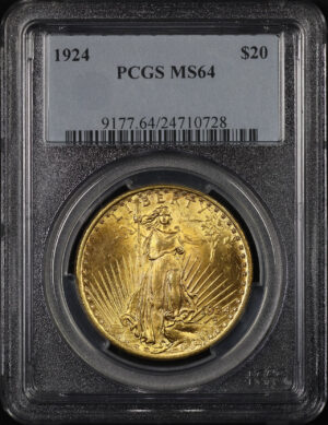 Obverse of this 1924 St. Gaudens $20 PCGS MS-64