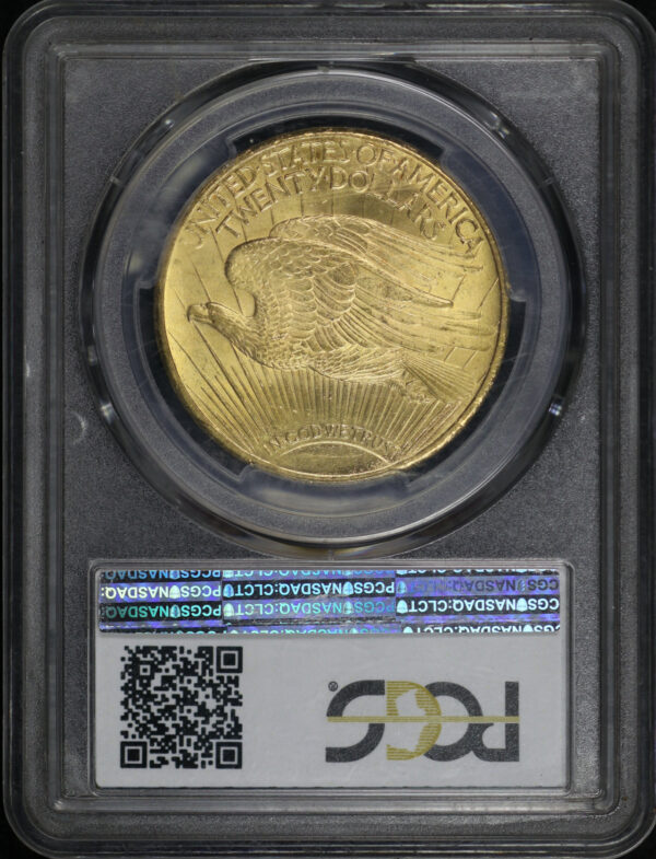 Reverse of this 1924 St. Gaudens $20 PCGS MS-64