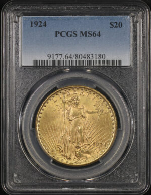 Obverse of this 1924 St. Gaudens $20 PCGS MS-64