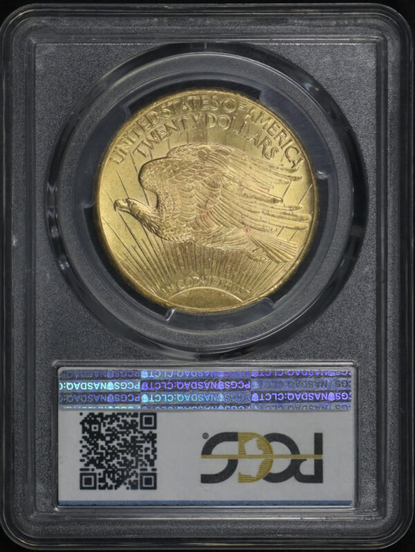 Reverse of this 1927 St. Gaudens $20 PCGS MS-62