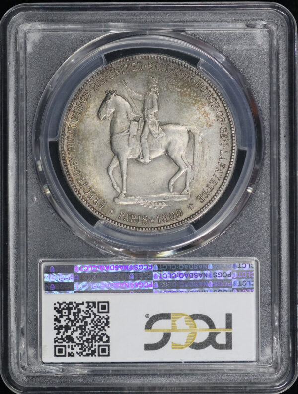 Reverse of this 1900 $1 Lafayette Silver Commemorative PCGS MS-65
