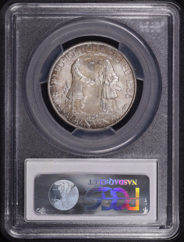 Reverse of this 1936 50C Albany Silver Commemorative PCGS MS-66 CAC