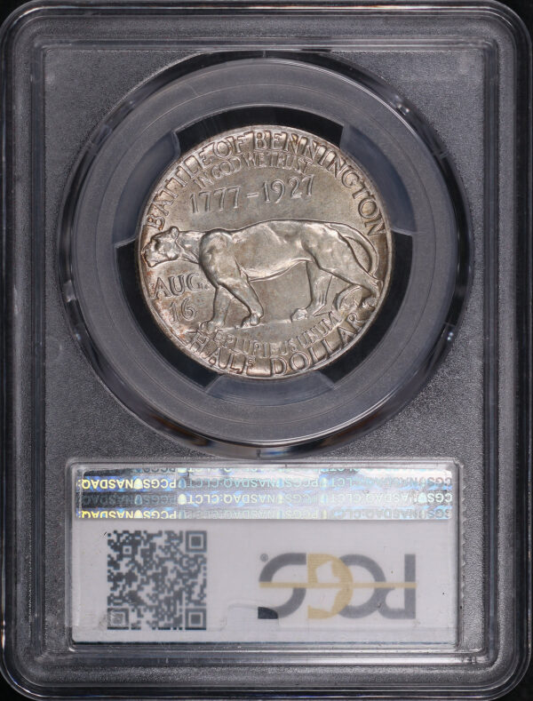 Reverse of this 1927 50C Vermont Silver Commemorative PCGS MS-65