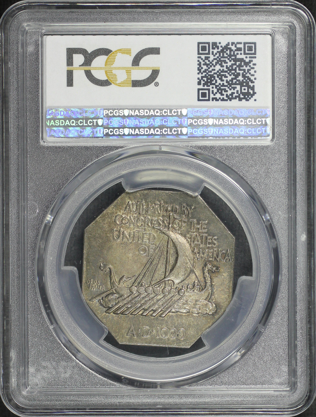 Reverse of this 1925 Norse American, Thin PCGS MS-64