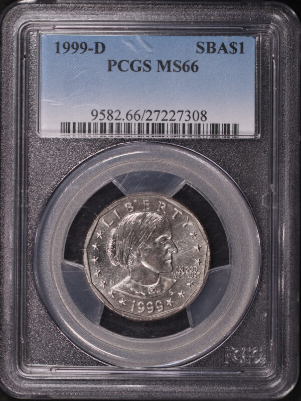 Obverse of this 1999-D Susan B. Anthony Dollar PCGS MS-66