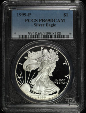 Obverse of this 1999-P Silver Eagle PCGS PR-69 DCAM