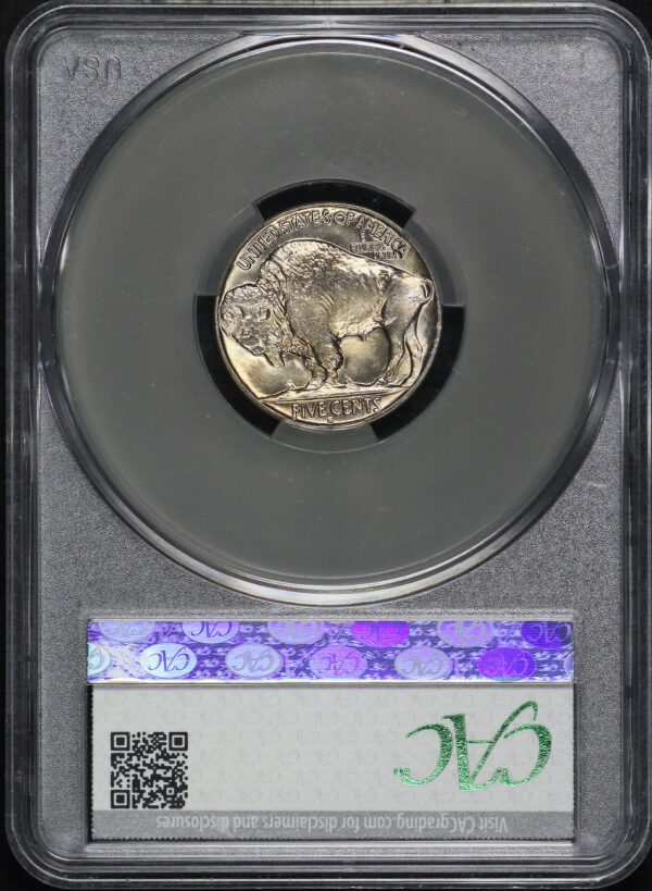 Reverse of this 1931-S Buffalo Nickel CACG MS-66+