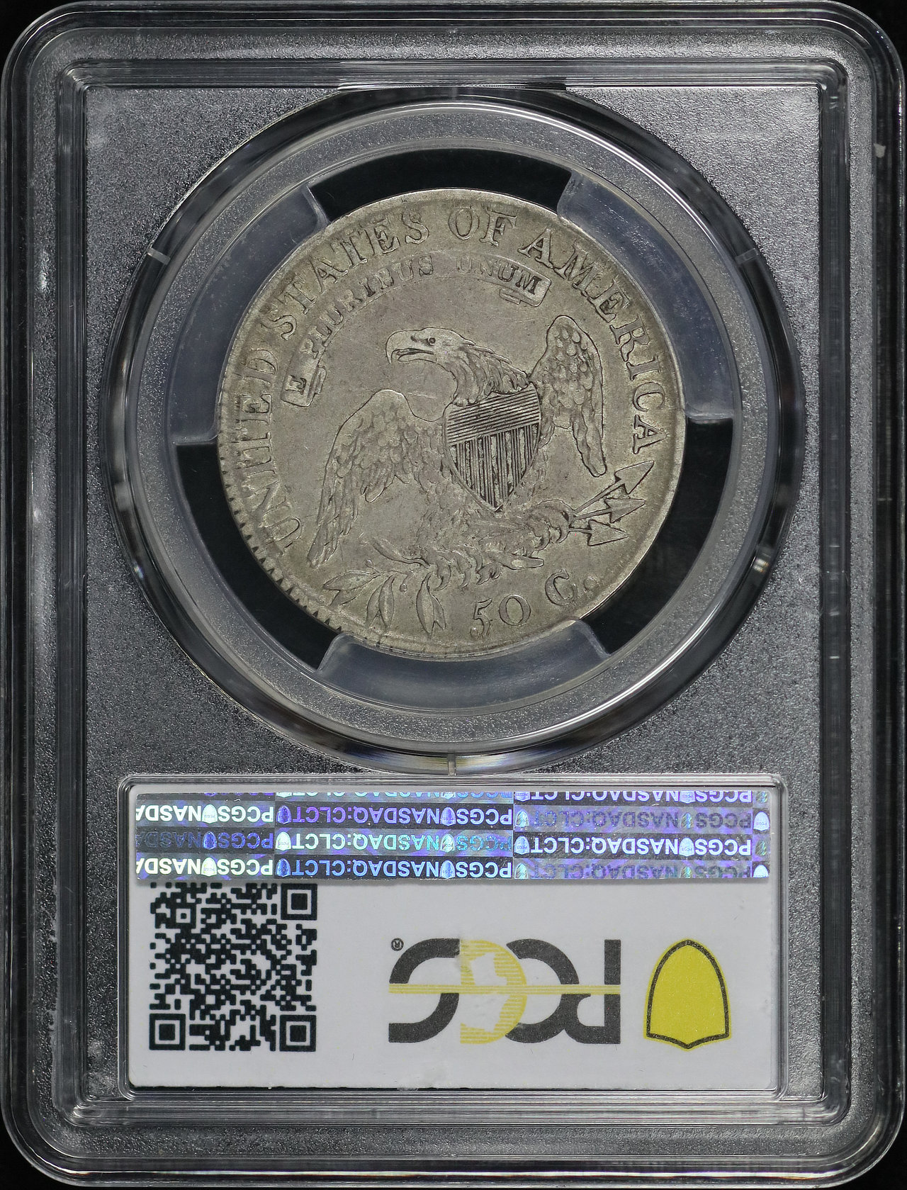 Reverse of this 1817 Capped Bust Half Dollar O-106a Single Leaf PCGS VF-30