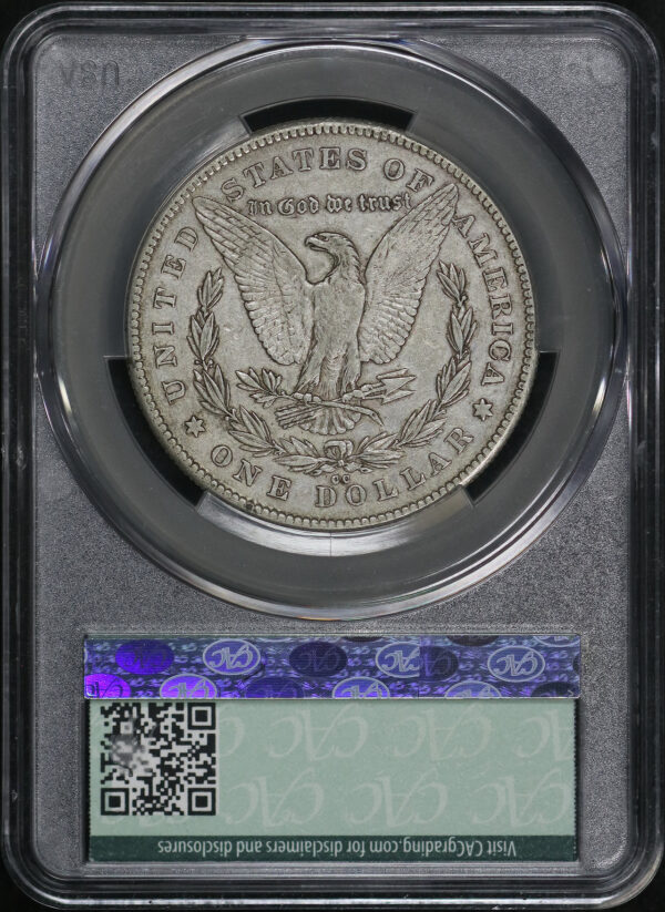 Reverse of this 1878-CC Morgan Dollar CACG XF-45