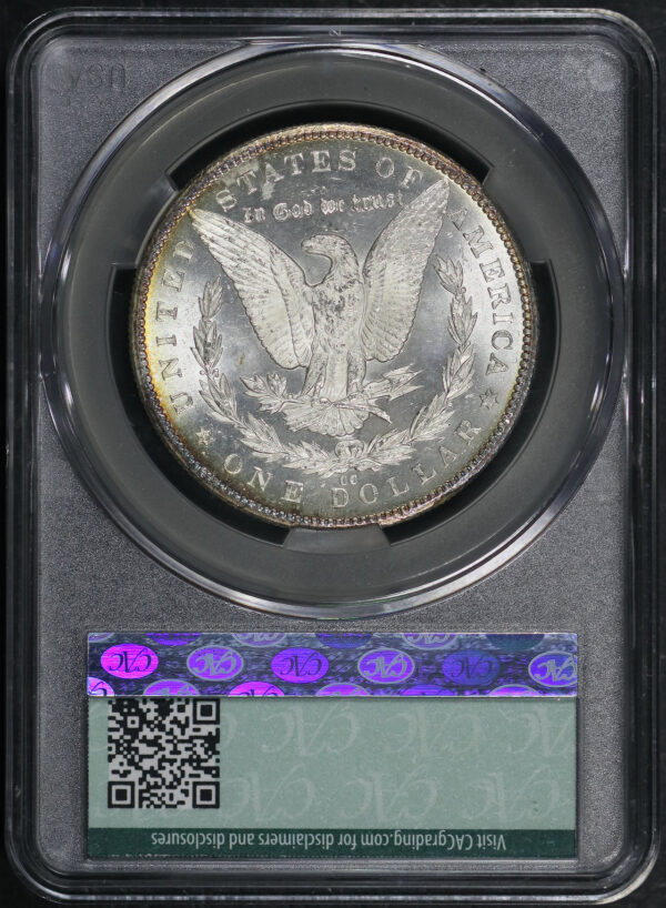 Reverse of this 1879-CC Morgan Dollar CACG MS-63