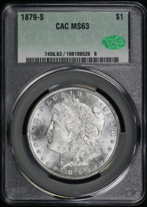 Obverse of this 1879-S Morgan Dollar CACG MS-63