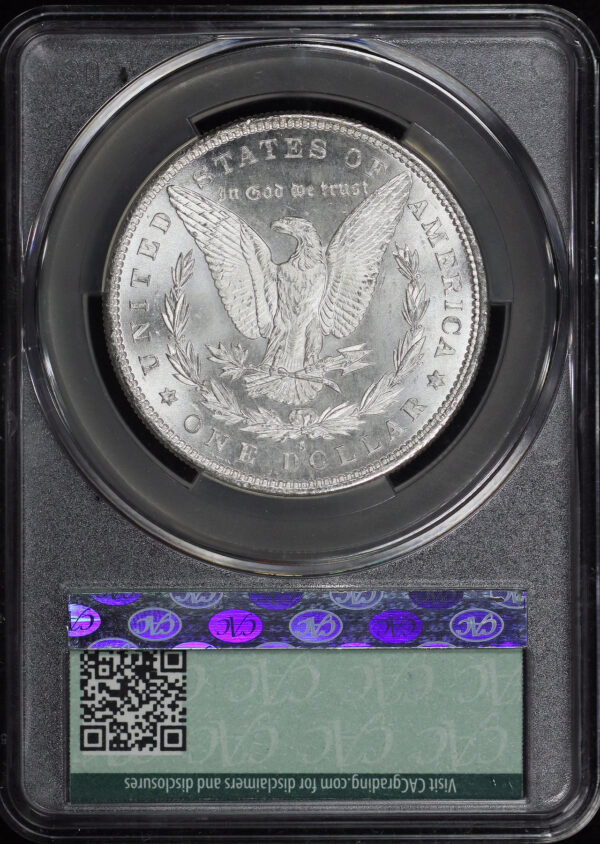 Reverse of this 1879-S Morgan Dollar CACG MS-63