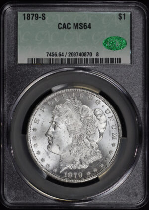 Obverse of this 1879-S Morgan Dollar CACG MS-64