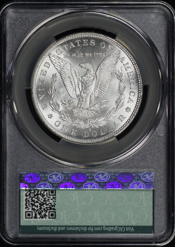 Reverse of this 1879-S Morgan Dollar CACG MS-64