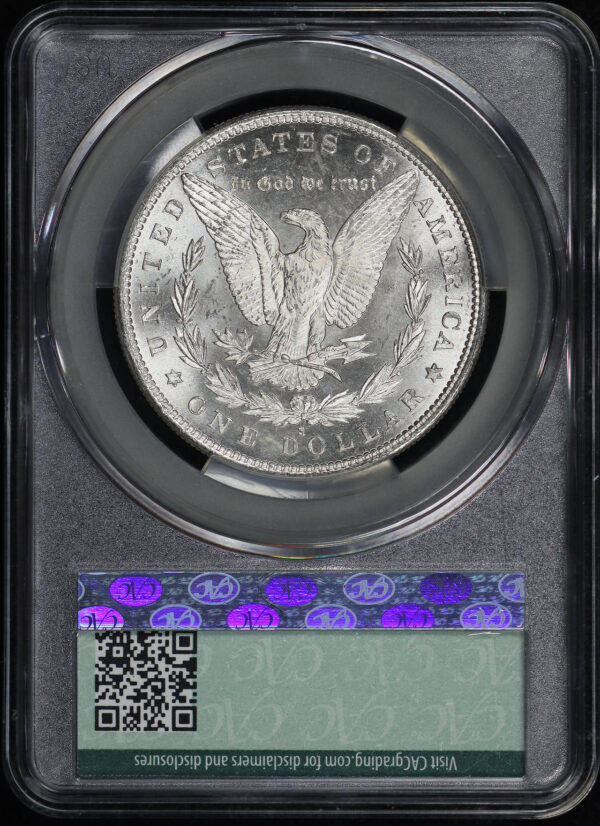 Reverse of this 1879-S Morgan Dollar CACG MS-64