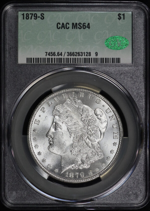Obverse of this 1879-S Morgan Dollar CACG MS-64