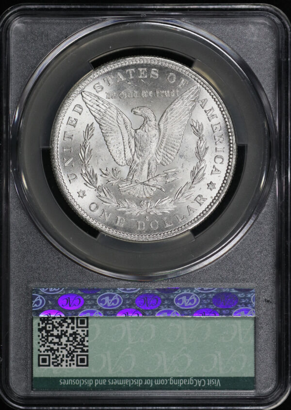 Reverse of this 1879-S Morgan Dollar CACG MS-64