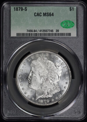 Obverse of this 1879-S Morgan Dollar CACG MS-64