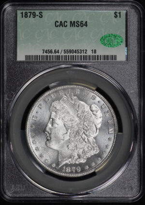 Obverse of this 1879-S Morgan Dollar CACG MS-64