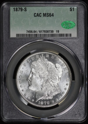Obverse of this 1879-S Morgan Dollar CACG MS-64