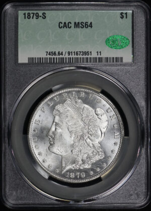 Obverse of this 1879-S Morgan Dollar CACG MS-64