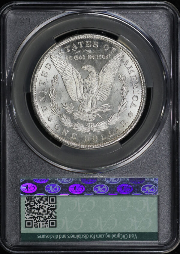 Reverse of this 1879-S Morgan Dollar CACG MS-65