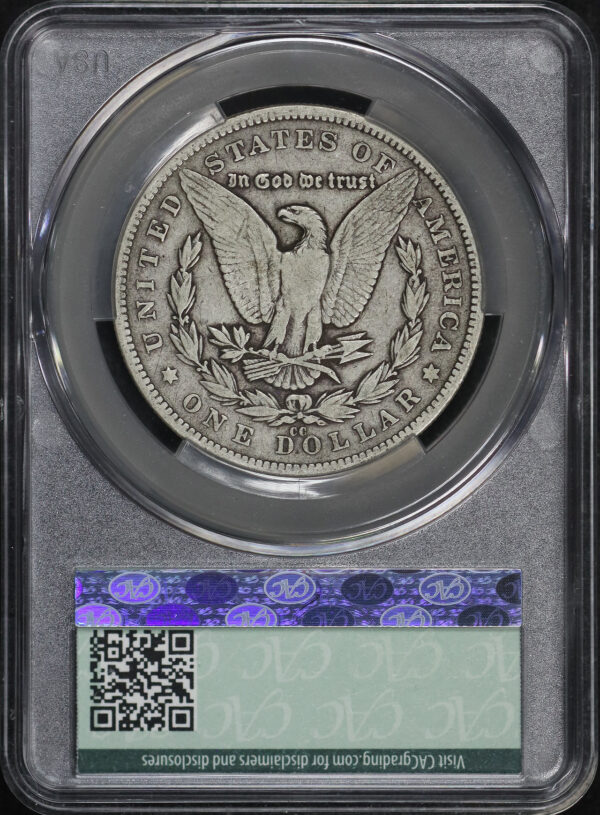 Reverse of this 1880-CC Morgan Dollar CACG VF-20