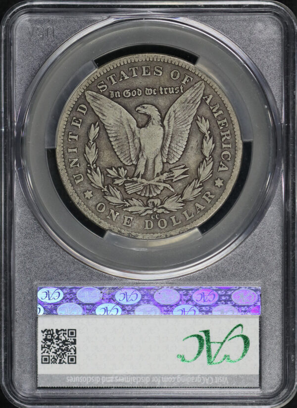 Reverse of this 1881-CC Morgan Dollar CACG VG-8