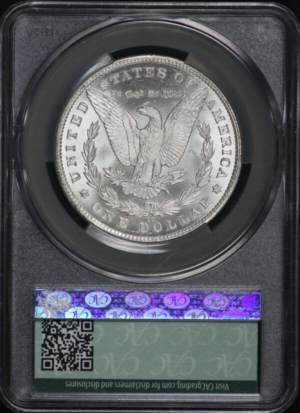 Reverse of this 1881-CC Morgan Dollar CACG MS-63