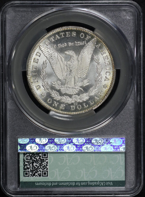 Reverse of this 1881-CC Morgan Dollar CACG MS-63