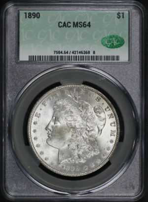 Obverse of this 1890 Morgan Dollar CACG MS-64
