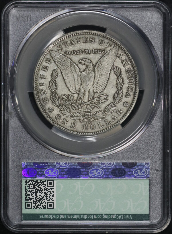 Reverse of this 1882-CC Morgan Dollar CACG XF-45