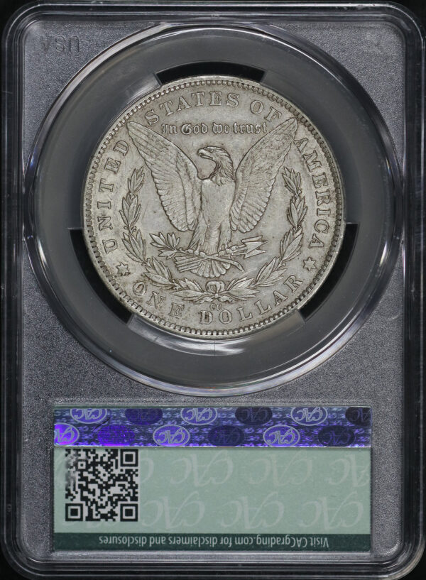 Reverse of this 1882-CC Morgan Dollar CACG AU-55