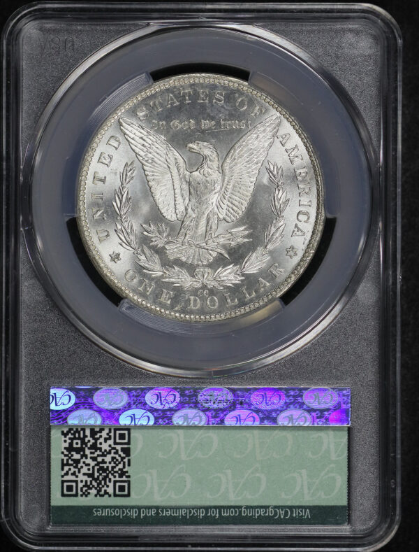 Reverse of this 1882-CC Morgan Dollar CACG MS-63