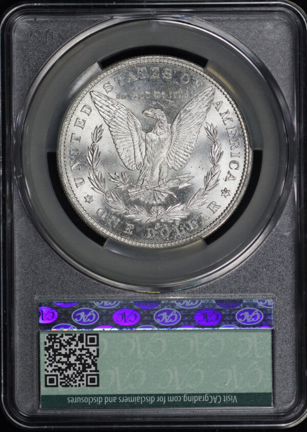 Reverse of this 1882-S Morgan Dollar CACG MS-65